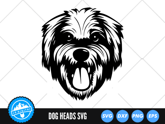Dog Head SVG Dog Breeds Silhouette