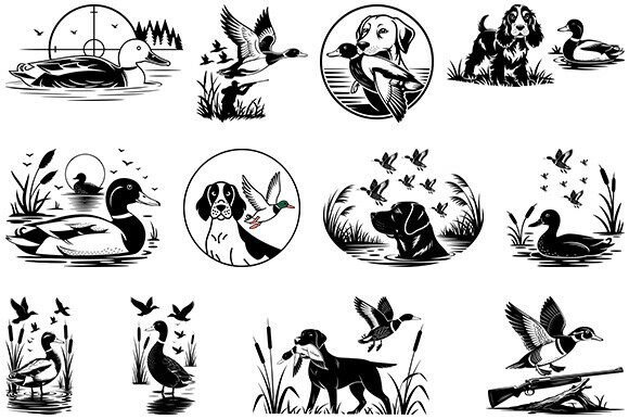 Duck Hunting Svg,Dog Hunts Bundle