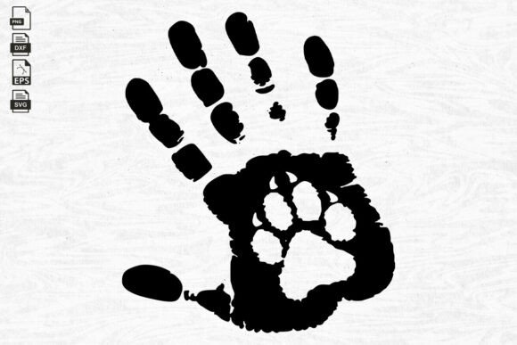 Paw and Hand, Paw Lover Dog Paw Svg