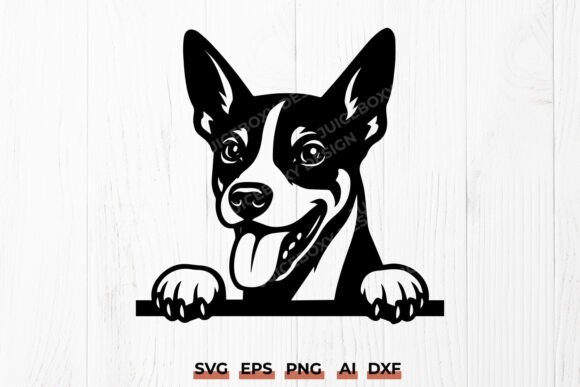 Rat Terrier SVG Peeking Dog Cut File Review