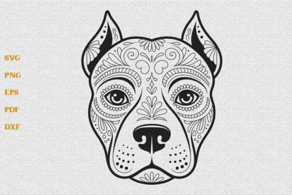 Sugar Dog Skull SVG Dog Head Animal SVG